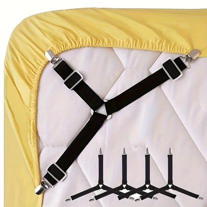 4pcs Sheet Holder Strap Sheet Holder Sheet Holder Buckle - Adjustable Elastic Sheet Holder For Wrinkled Sheets