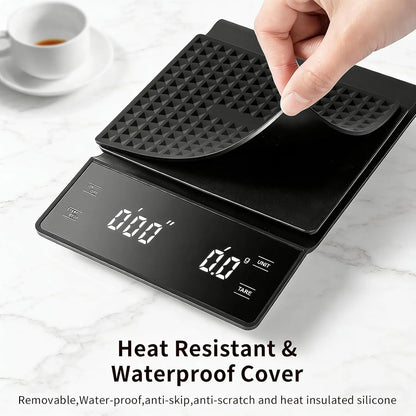 High Precision Coffee Scale, 3kg/0.1g, Digital Kitchen Scale with Timer for Espresso & Pour-Over