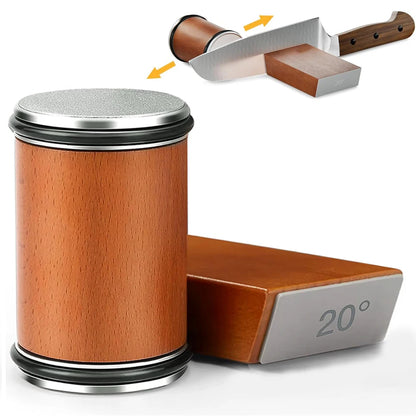 Premium Rolling Knife Sharpener – Double-Sided Diamond Sharpening System with 15° & 20° Magnetic Angle Guide