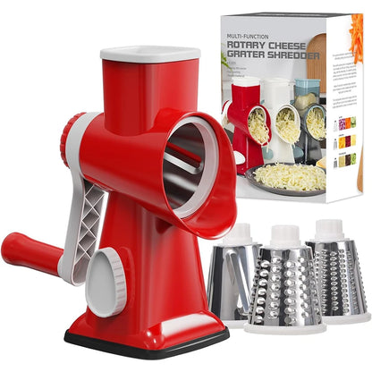 LMETJMA 3 in 1 Rotary Cheese Grater Versatile