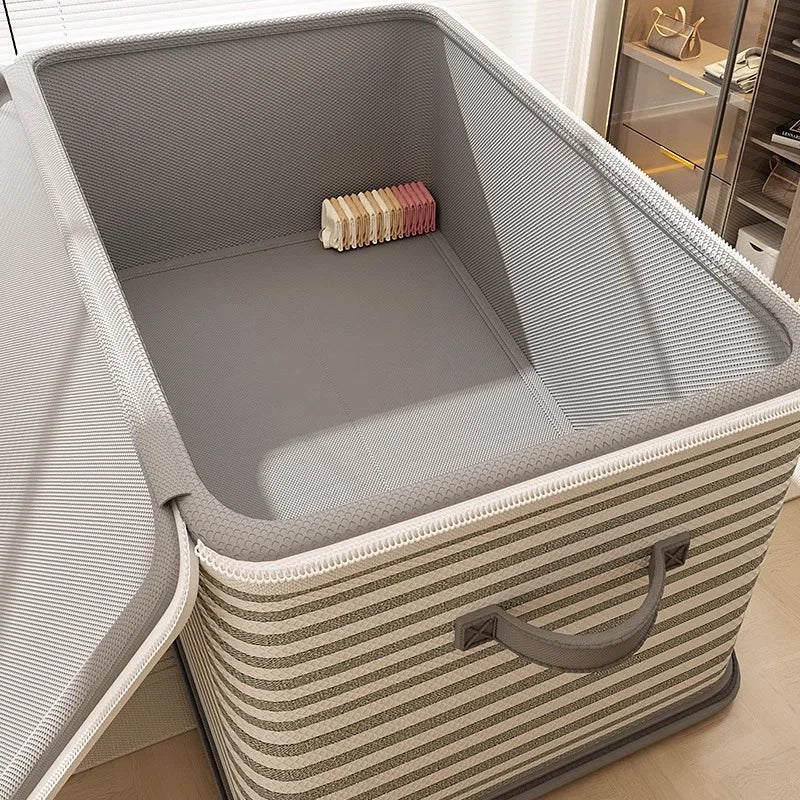 Premium Foldable Lockable Storage Box – Large Closet Organizer with Secure Lock for Clothes, Blankets & Toys