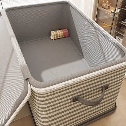Premium Foldable Lockable Storage Box – Large Closet Organizer with Secure Lock for Clothes, Blankets & Toys