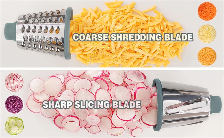 LMETJMA 3 in 1 Rotary Cheese Grater Versatile