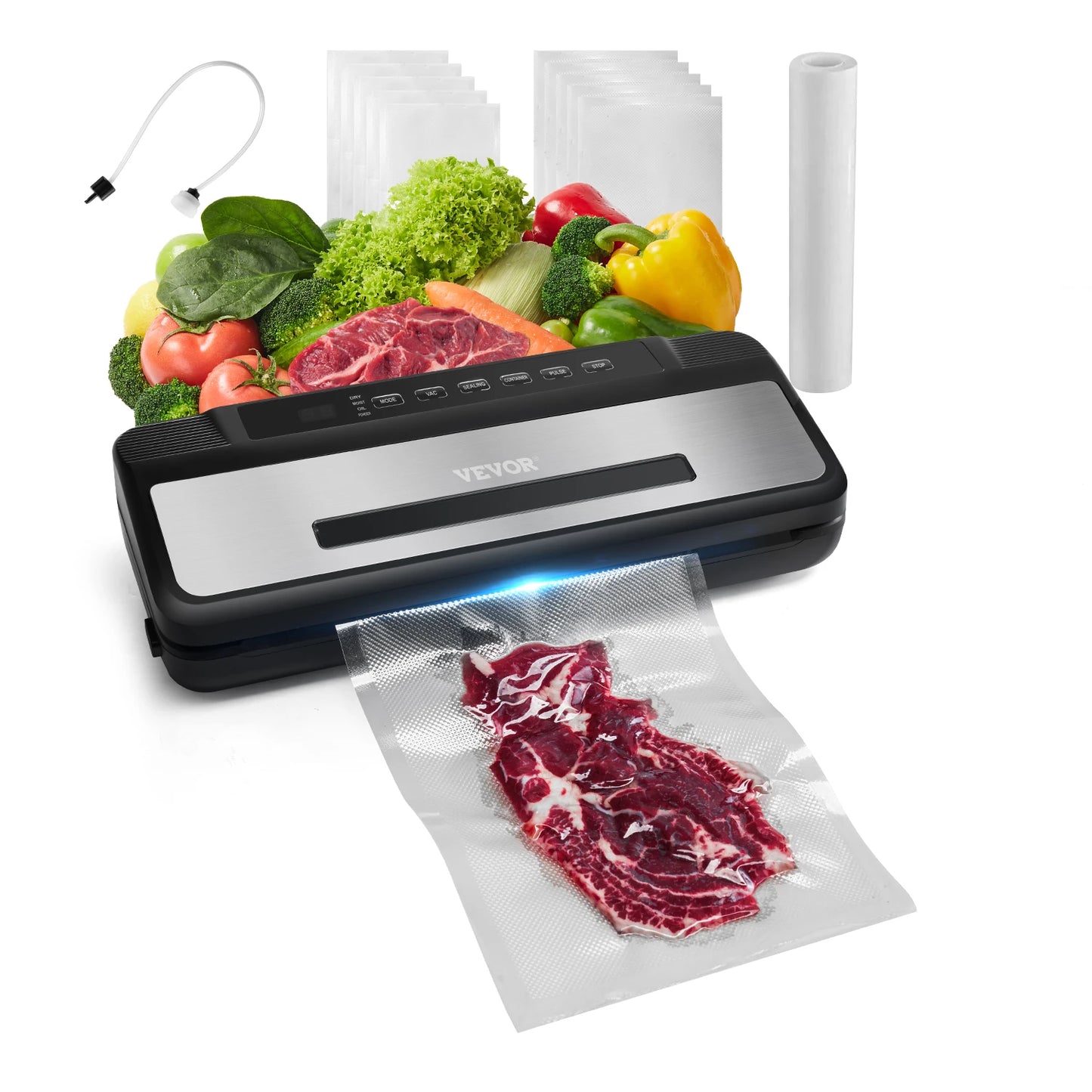 120W Automatic Vacuum Food Sealer Machine – Fresh Food Preservation System. 7-in-1