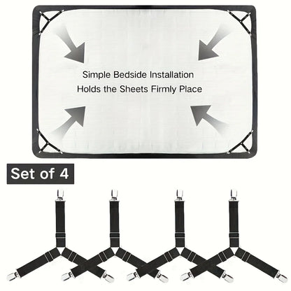 4pcs Sheet Holder Strap Sheet Holder Sheet Holder Buckle - Adjustable Elastic Sheet Holder For Wrinkled Sheets