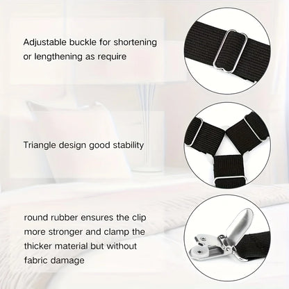4pcs Sheet Holder Strap Sheet Holder Sheet Holder Buckle - Adjustable Elastic Sheet Holder For Wrinkled Sheets