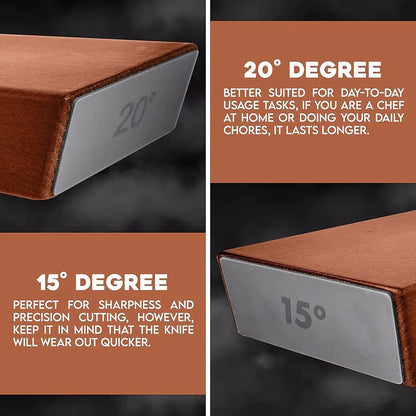 Premium Rolling Knife Sharpener – Double-Sided Diamond Sharpening System with 15° & 20° Magnetic Angle Guide