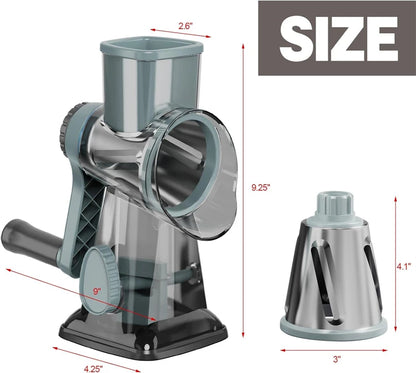 LMETJMA 3 in 1 Rotary Cheese Grater Versatile