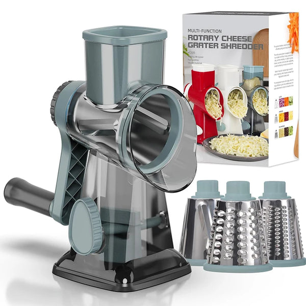 LMETJMA 3 in 1 Rotary Cheese Grater Versatile