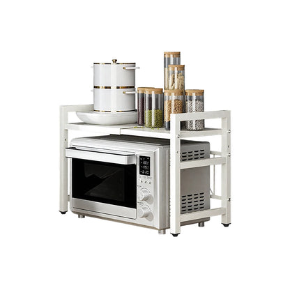 Expandable Kitchen Storage Rack – Countertop Organizer for Microwave & Kitchen Essentials