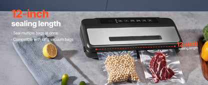120W Automatic Vacuum Food Sealer Machine – Fresh Food Preservation System. 7-in-1